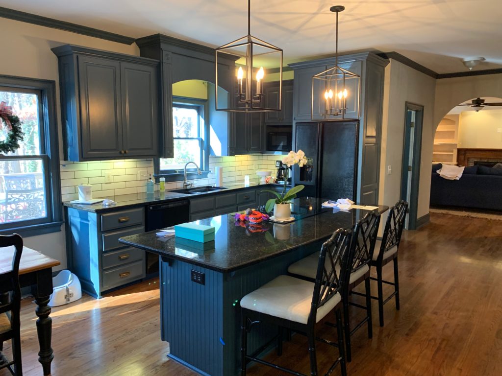 Residential Painters in Atlanta do a kitchen cabinet repainting